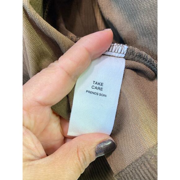 Avec Les Filles Brown Corduroy Button Up Blazer Jacket  XS  Mock Neck Lagenlook - Picture 4 of 11